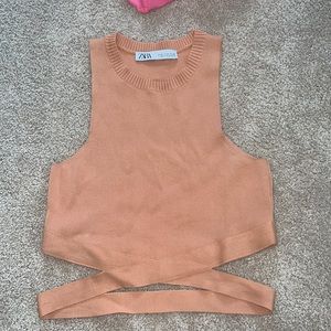 Light orange Zara Top